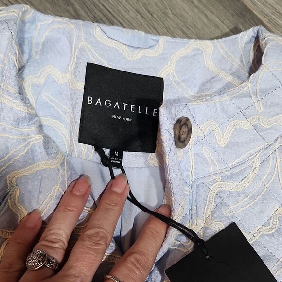 Bagatelle NWT Quilted BABY Blue Floral Jacket - Picture 4 of 7